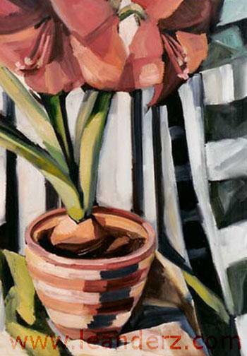 painting amaryllis