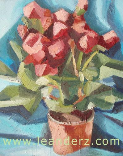 painting begonia_III