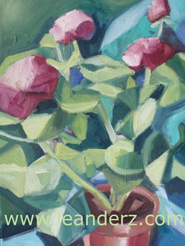 painting marbackapelargon_III