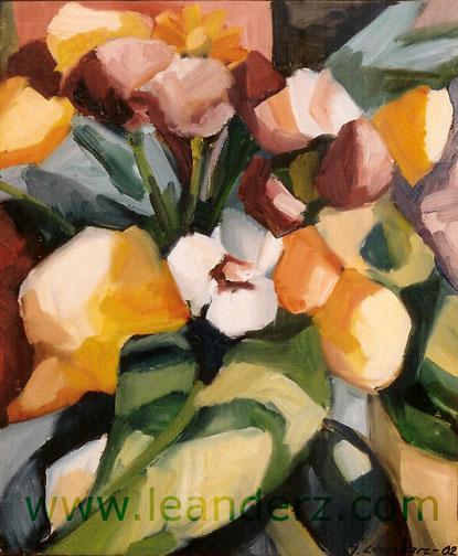 painting vernissageblommor